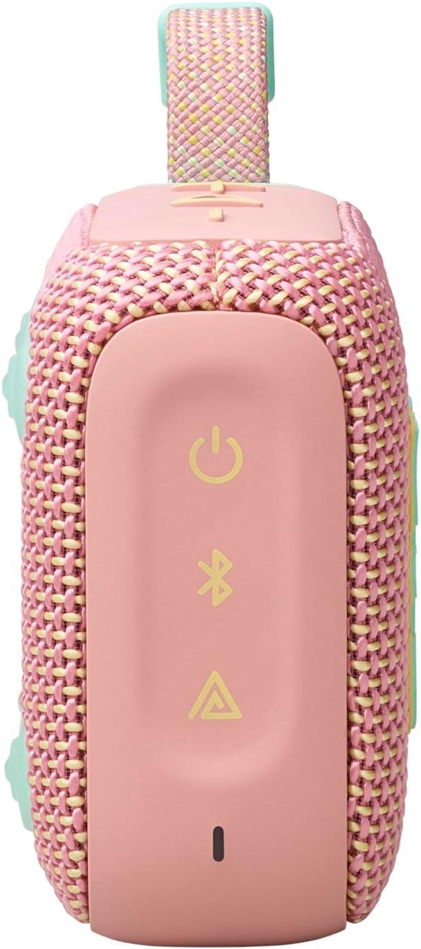 JBL Go 4 - Ultra-Portable, Waterproof and Dustproof Bluetooth Speaker, 7-Hour Built-in Battery, Made in Part with Recycled Materials - Pink