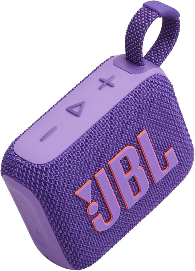 JBL Go 4 - Ultra-Portable, Waterproof and Dustproof Bluetooth Speaker, 7-Hour Built-in Battery, Made in Part with Recycled Materials - Purple