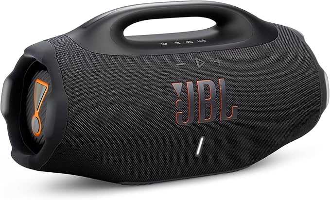 JBL Boombox 4 - Most Powerful Portable Waterproof Speaker with Massive Pro Sound, Up to 34 Hours of Playtime, & Multi-Speaker Connection by Auracast - Black