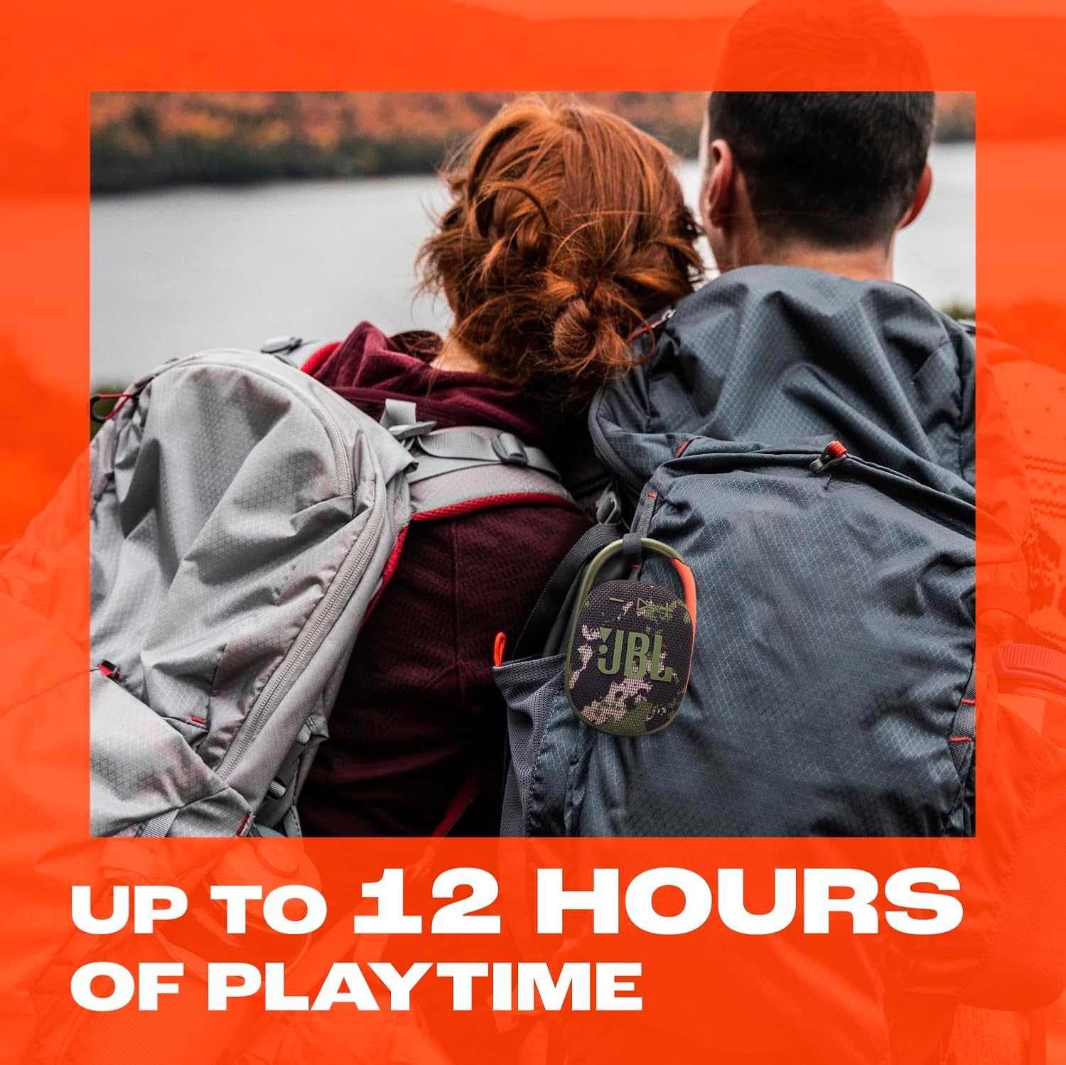 JBL Clip 5 - Ultra-Portable, Waterproof and Dustproof Bluetooth Speaker, Integrated Carabiner, Up to 12 Hours of Play, Made in Part with Recycled Materials - RED