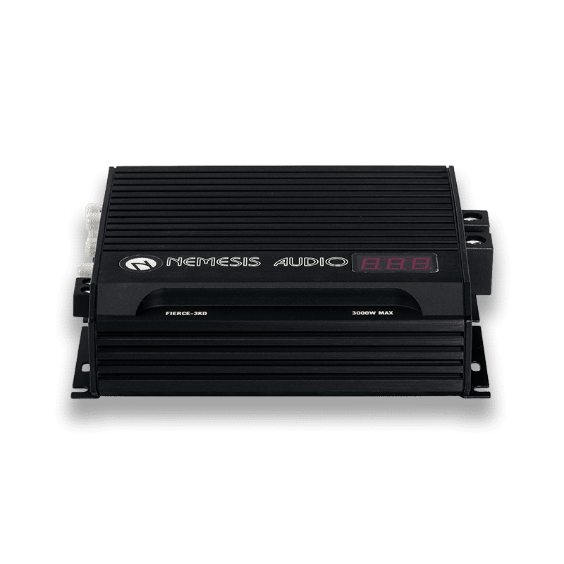 FIERCE-3KD Monoblock Amplifier 1 Channel, 1-Ohm Stable, 3000W Max, Car Audio, Class D, Digital Voltmeter, Fierce Series, Fierce-3KD, Monoblock, Nemesis Audio
