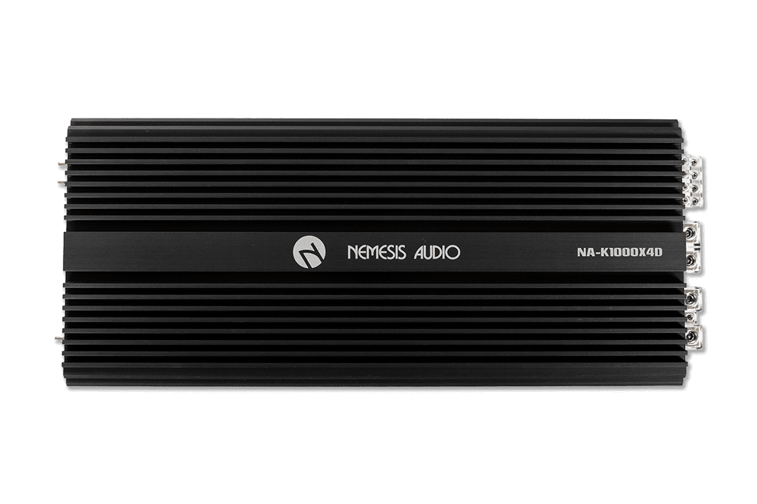 Nemesis Audio ~ NA-K1000X4D Korean made 4-channel amp. 1700W x4 @2-Ohm / 3600W x2 bridged, with advanced crossover controls.