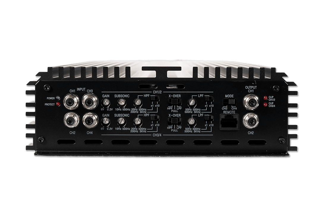 Nemesis Audio ~ NA-K1000X4D Korean made 4-channel amp. 1700W x4 @2-Ohm / 3600W x2 bridged, with advanced crossover controls.