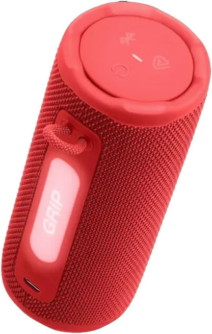 JBL Grip Compact portable Bluetooth speaker with bold JBL Pro Sound and ambient light - RED