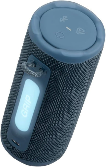 JBL Grip Compact portable Bluetooth speaker with bold JBL Pro Sound and ambient light - Blue