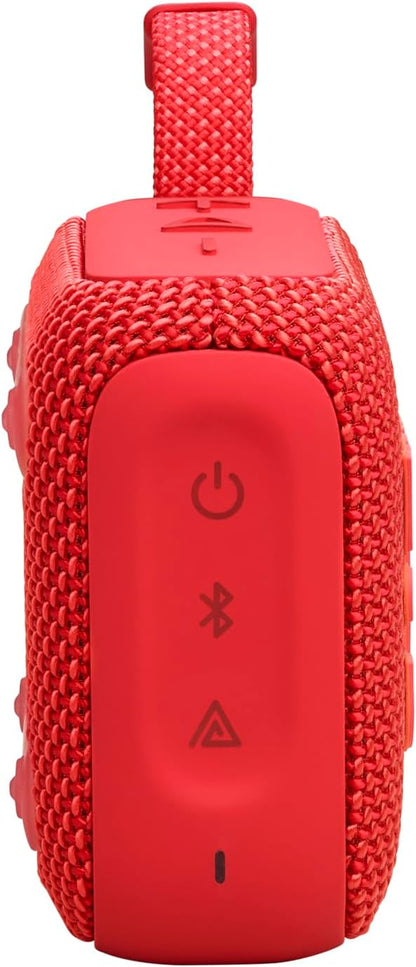 JBL Go 4 - Ultra-Portable, Waterproof and Dustproof Bluetooth Speaker, 7-Hour Built-in Battery, Made in Part with Recycled Materials - Red