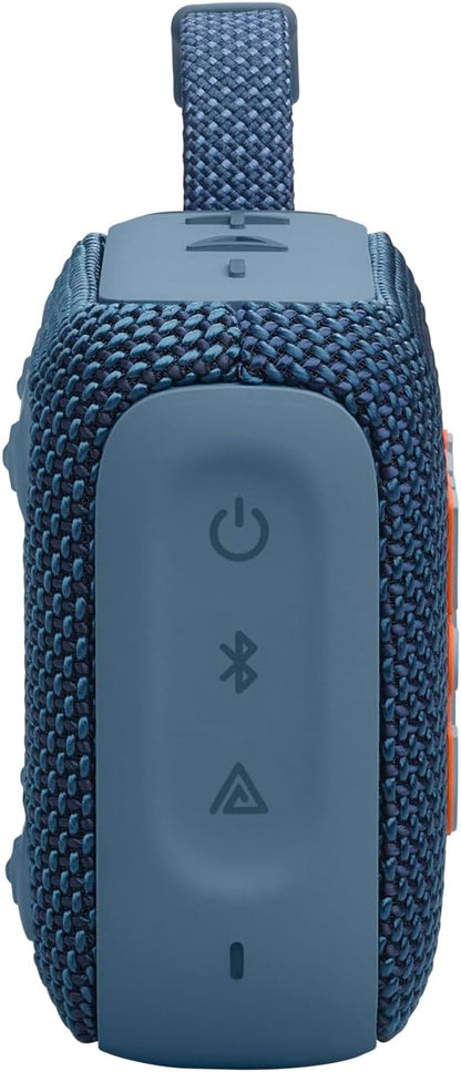 JBL Go 4 - Ultra-Portable, Waterproof and Dustproof Bluetooth Speaker, 7-Hour Built-in Battery, Made in Part with Recycled Materials - Blue
