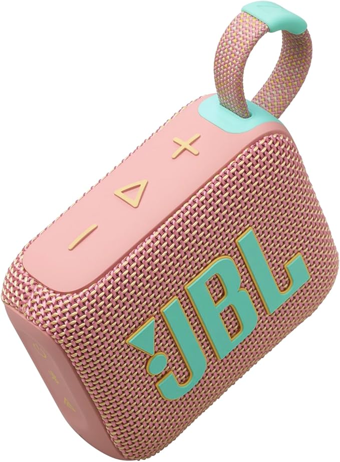 JBL Go 4 - Ultra-Portable, Waterproof and Dustproof Bluetooth Speaker, 7-Hour Built-in Battery, Made in Part with Recycled Materials - Pink