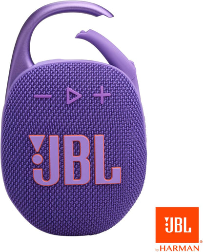 JBL Clip 5 - Ultra-Portable, Waterproof and Dustproof Bluetooth Speaker, Integrated Carabiner, Up to 12 Hours of Play, Made in Part with Recycled Materials - Purple