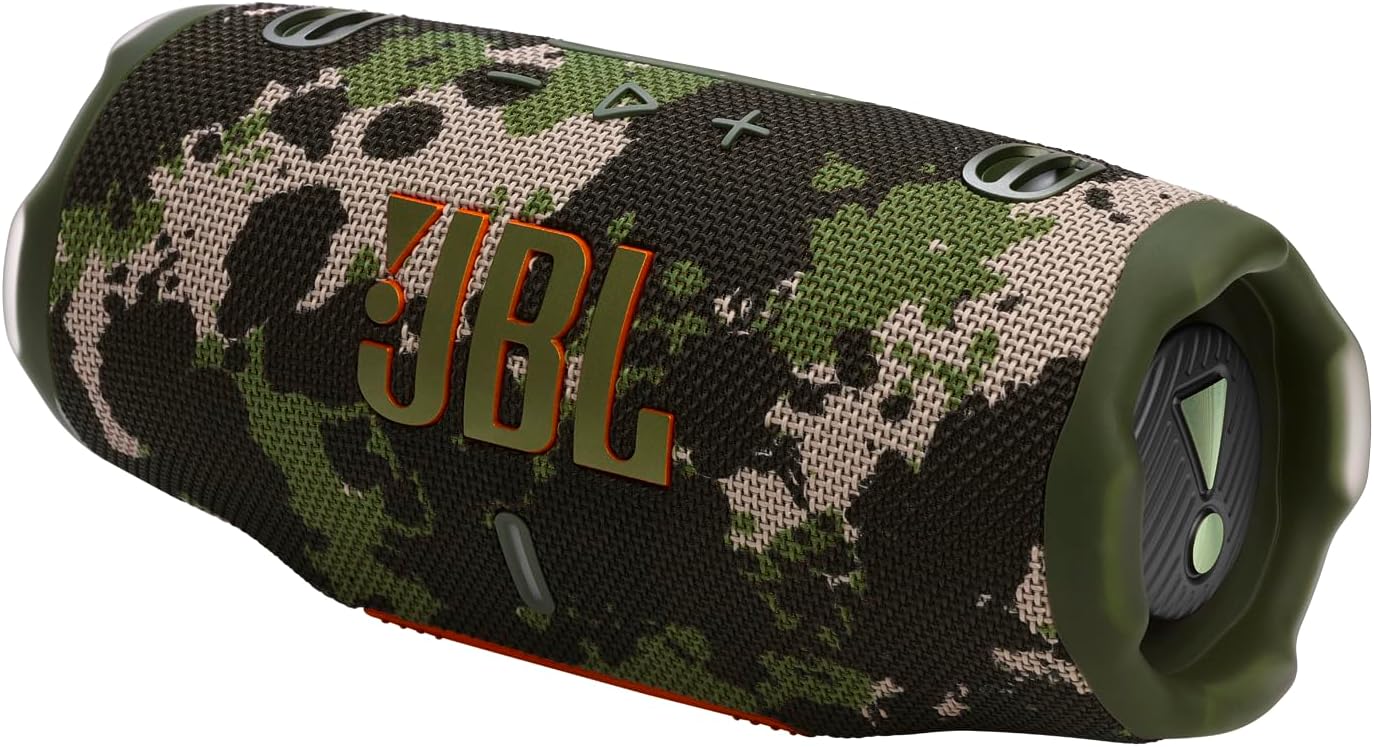 JBL Charge 6 - Portable Waterproof & Drop-Proof Bluetooth Speaker, Bold Pro Sound with AI Sound Boost, 28Hrs of Playtime, Built-in powerbank & Comes with a Sturdy/Removable Carrying Strap - Squad