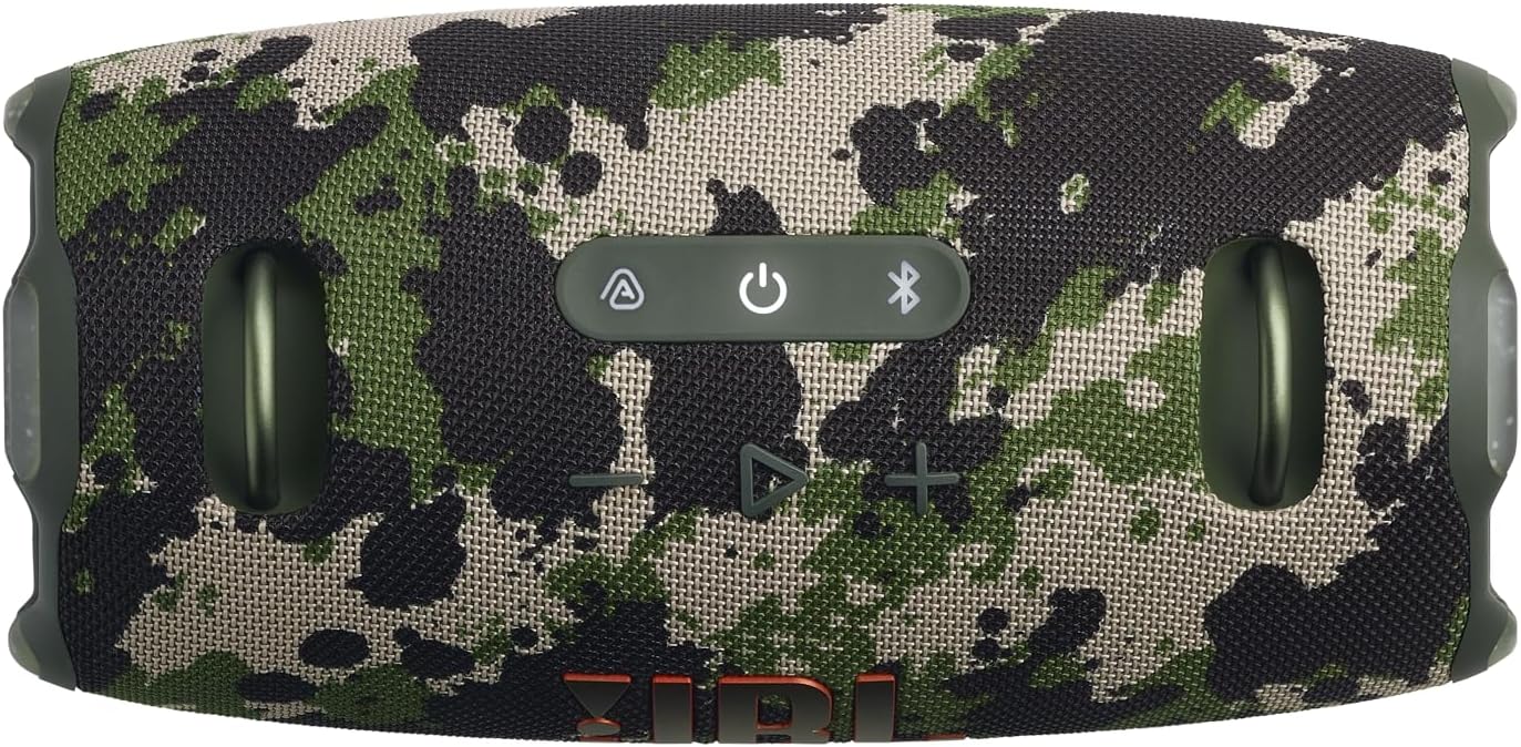JBL Xtreme 4 - Portable Bluetooth Speaker, Powerful Sound and Deep Bass, IP67 Waterproof, 24 Hours of Playtime, Powerbank, PartyBoost for Multi-Speaker Pairing - Camo