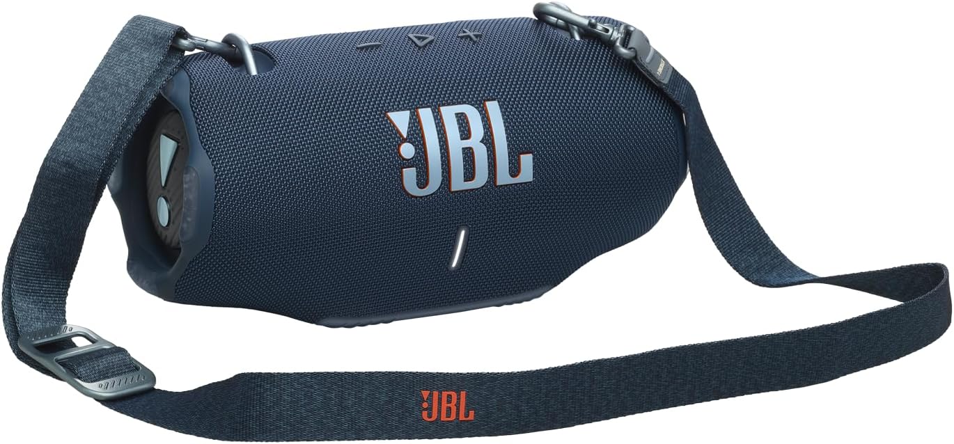 JBL Charge 6 - Portable Waterproof & Drop-Proof Bluetooth Speaker, Bold Pro Sound with AI Sound Boost, 28Hrs of Playtime, Built-in powerbank & Comes with a Sturdy/Removable Carrying Strap - Blue