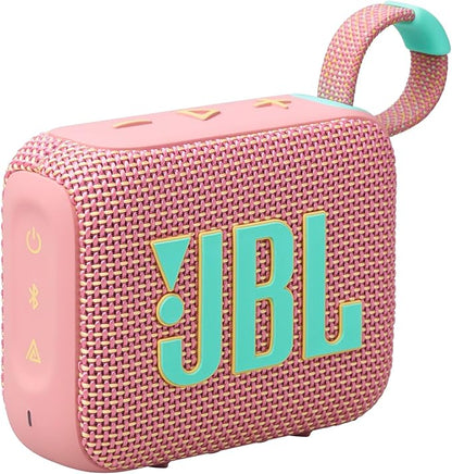 JBL Go 4 - Ultra-Portable, Waterproof and Dustproof Bluetooth Speaker, 7-Hour Built-in Battery, Made in Part with Recycled Materials - Pink