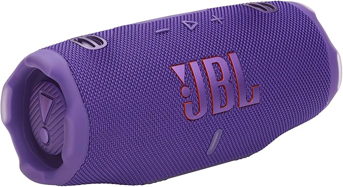 JBL Charge 6 - Portable Waterproof & Drop-Proof Bluetooth Speaker, Bold Pro Sound with AI Sound Boost, 28Hrs of Playtime, Built-in powerbank & Comes with a Sturdy/Removable Carrying Strap - Purple