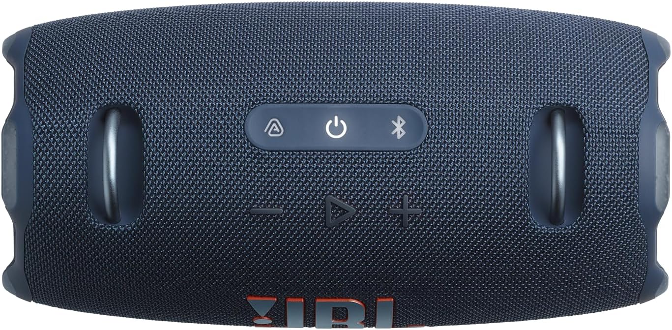 JBL Charge 6 - Portable Waterproof & Drop-Proof Bluetooth Speaker, Bold Pro Sound with AI Sound Boost, 28Hrs of Playtime, Built-in powerbank & Comes with a Sturdy/Removable Carrying Strap - Blue