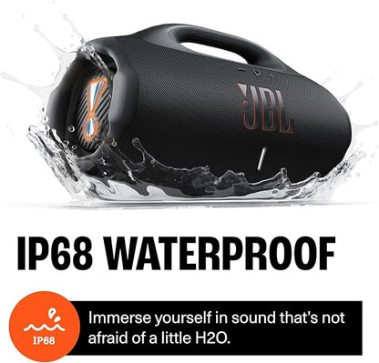 JBL Boombox 4 - Most Powerful Portable Waterproof Speaker with Massive Pro Sound, Up to 34 Hours of Playtime, & Multi-Speaker Connection by Auracast - Black