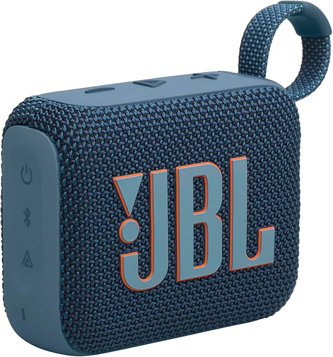 JBL Go 4 - Ultra-Portable, Waterproof and Dustproof Bluetooth Speaker, 7-Hour Built-in Battery, Made in Part with Recycled Materials - Blue