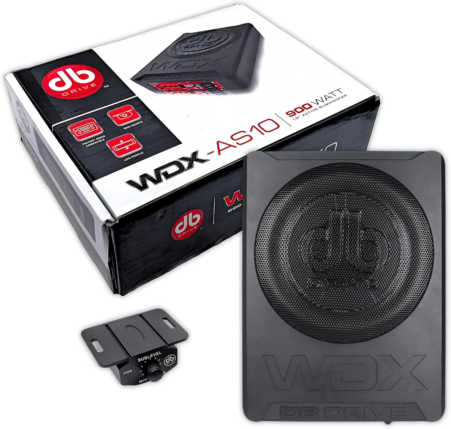 Db Drive WDXAS10 Amplified Underseat Subwoofer 900 Watts