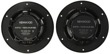 Kenwood KFC-1653MRB Marine Speakers - Black