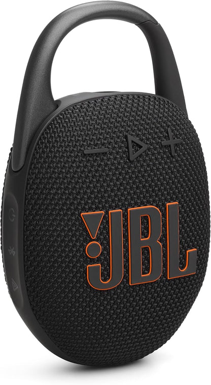JBL Clip 5 - Ultra-Portable, Waterproof and Dustproof Bluetooth Speaker, Integrated Carabiner, Up to 12 Hours of Play, Made in Part with Recycled Materials - Black