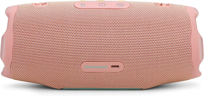 JBL Charge 6 - Portable Waterproof & Drop-Proof Bluetooth Speaker, Bold Pro Sound with AI Sound Boost, 28Hrs of Playtime, Built-in powerbank & Comes with a Sturdy/Removable Carrying Strap - Pink
