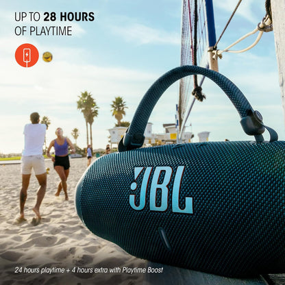 JBL Charge 6 - Portable Waterproof & Drop-Proof Bluetooth Speaker, Bold Pro Sound with AI Sound Boost, 28Hrs of Playtime, Built-in powerbank & Comes with a Sturdy/Removable Carrying Strap - Black