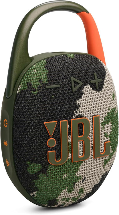 JBL Clip 5 - Ultra-Portable, Waterproof and Dustproof Bluetooth Speaker, Integrated Carabiner, Up to 12 Hours of Play, Made in Part with Recycled Materials - Squad