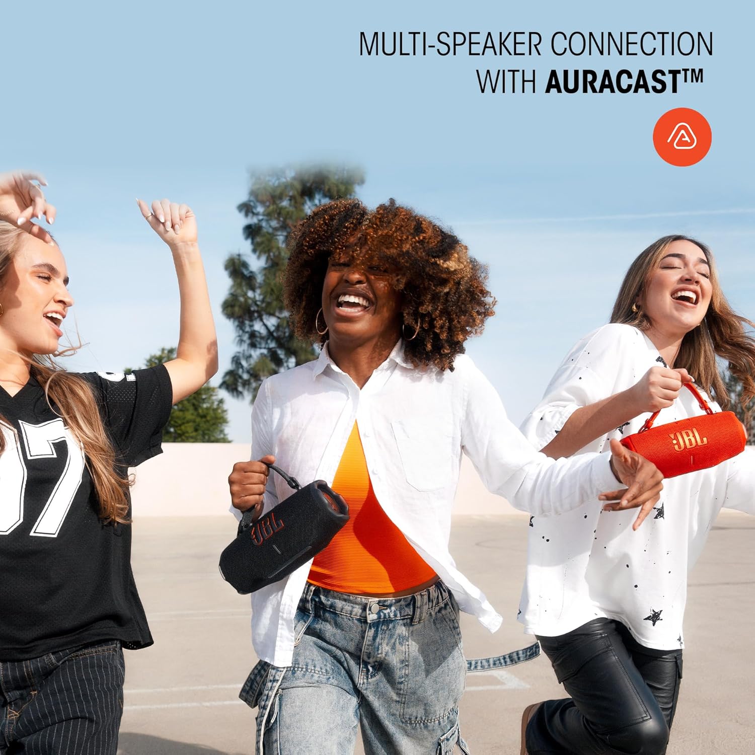 JBL Charge 6 - Portable Waterproof & Drop-Proof Bluetooth Speaker, Bold Pro Sound with AI Sound Boost, 28Hrs of Playtime, Built-in powerbank & Comes with a Sturdy/Removable Carrying Strap - Black