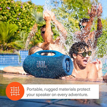 JBL Boombox 4 - Most Powerful Portable Waterproof Speaker with Massive Pro Sound, Up to 34 Hours of Playtime, & Multi-Speaker Connection by Auracast - Black