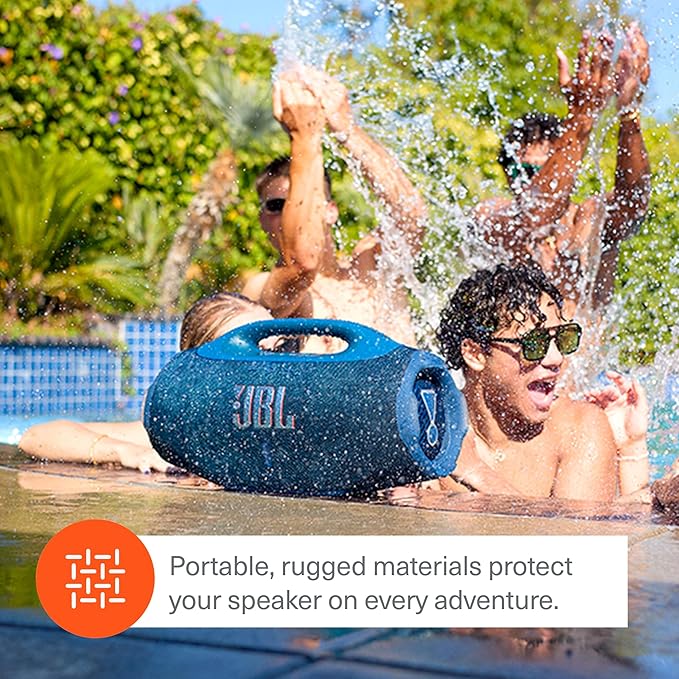 JBL Boombox 4 - Most Powerful Portable Waterproof Speaker with Massive Pro Sound, Up to 34 Hours of Playtime, & Multi-Speaker Connection by Auracast - Black