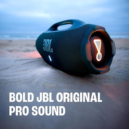JBL Boombox 4 - Most Powerful Portable Waterproof Speaker with Massive Pro Sound, Up to 34 Hours of Playtime, & Multi-Speaker Connection by Auracast - Black