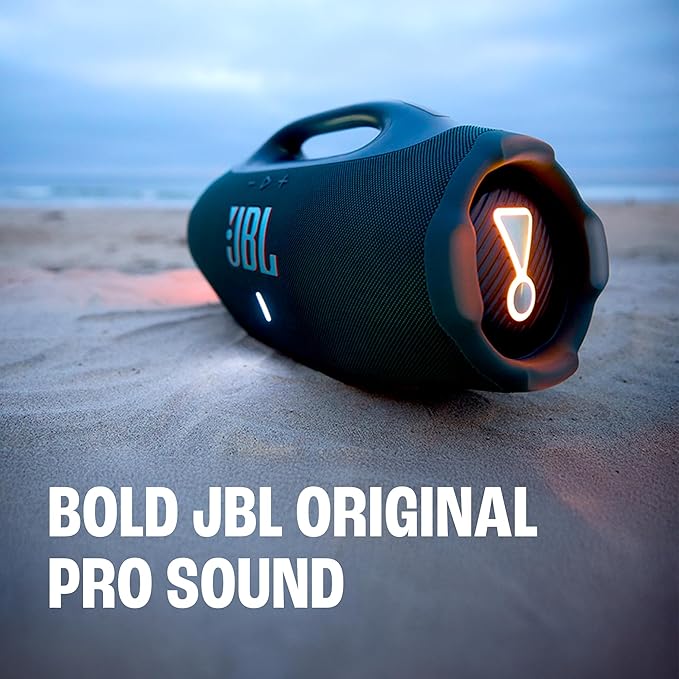 JBL Boombox 4 - Most Powerful Portable Waterproof Speaker with Massive Pro Sound, Up to 34 Hours of Playtime, & Multi-Speaker Connection by Auracast - Black