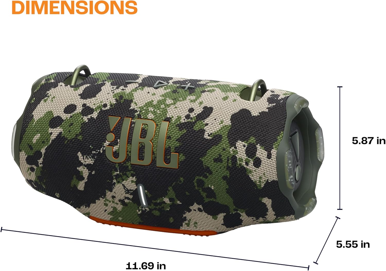 JBL Xtreme 4 - Portable Bluetooth Speaker, Powerful Sound and Deep Bass, IP67 Waterproof, 24 Hours of Playtime, Powerbank, PartyBoost for Multi-Speaker Pairing - Camo