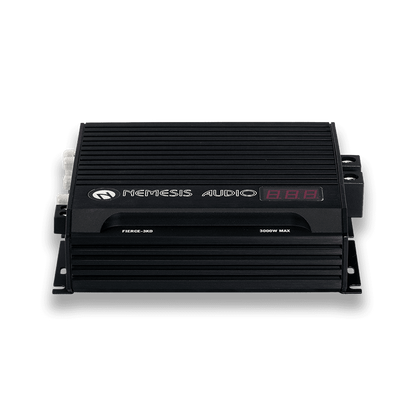 FIERCE-3KD Monoblock Amplifier 1 Channel, 1-Ohm Stable, 3000W Max, Car Audio, Class D, Digital Voltmeter, Fierce Series, Fierce-3KD, Monoblock, Nemesis Audio