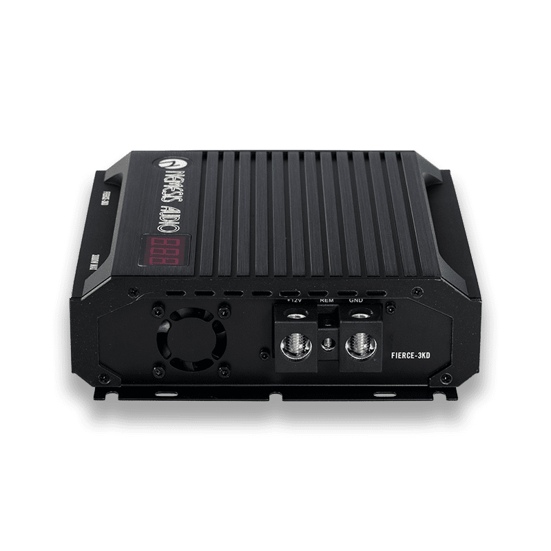 FIERCE-3KD Monoblock Amplifier 1 Channel, 1-Ohm Stable, 3000W Max, Car Audio, Class D, Digital Voltmeter, Fierce Series, Fierce-3KD, Monoblock, Nemesis Audio