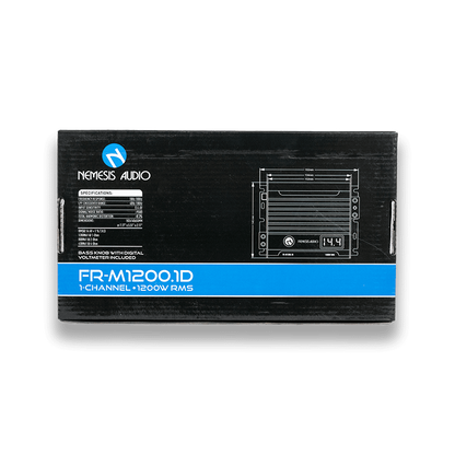 Nemesis Audio ~ FR-M1200.1D ~ 1280W RMS Full Range Series Monoblock Amplifier