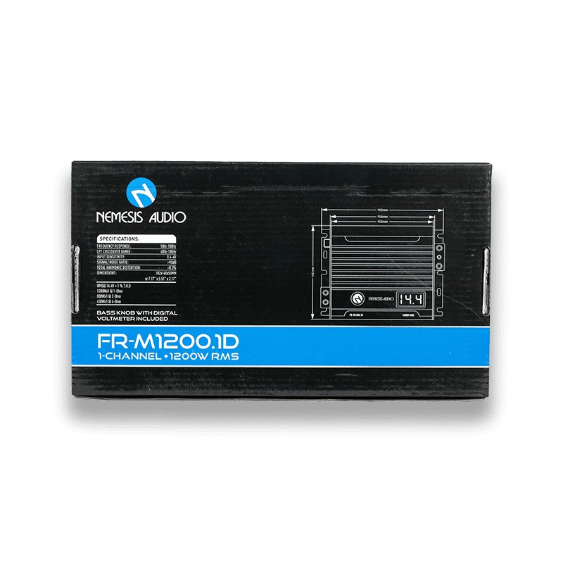 Nemesis Audio ~ FR-M1200.1D ~ 1280W RMS Full Range Series Monoblock Amplifier