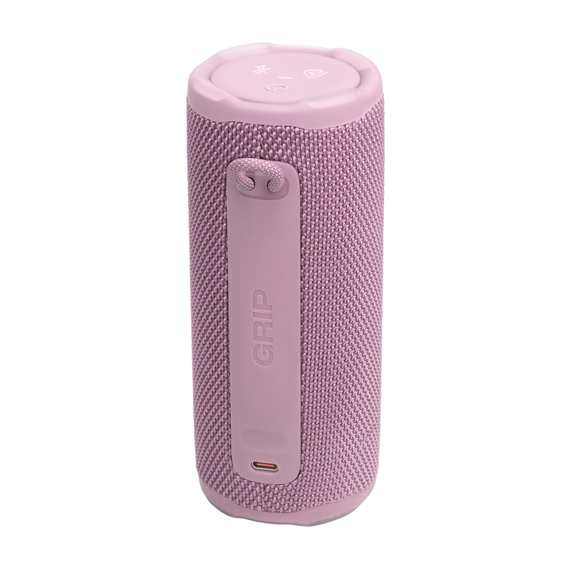 JBL Grip Compact portable Bluetooth speaker with bold JBL Pro Sound and ambient light - Pink