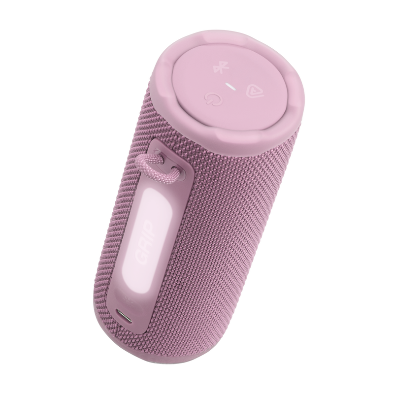 JBL Grip Compact portable Bluetooth speaker with bold JBL Pro Sound and ambient light - Pink
