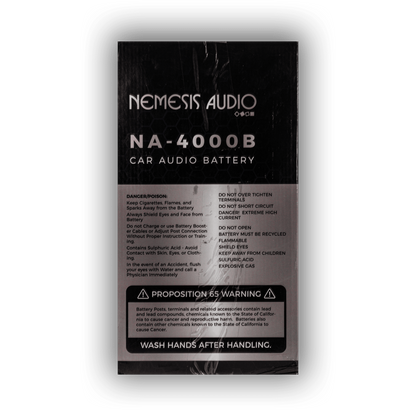 Nemesis Audio NA-4000B 4000W Car Audio Battery