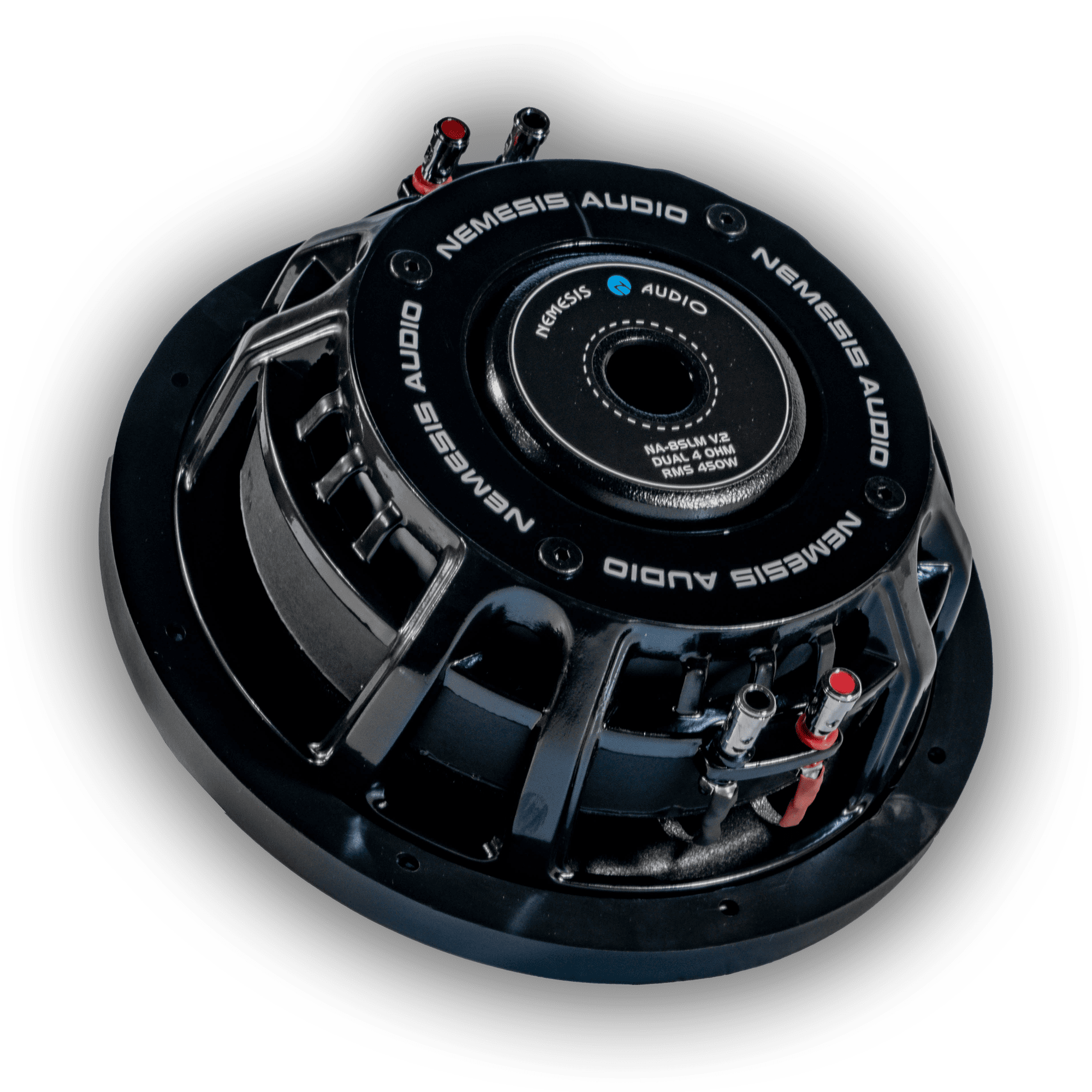 Nemesis Audio NA-8SLM V.2 Nemesis Audio 8″ High Performance 450W RMS Dual Voice Coil Shallow Mount Subwoofer