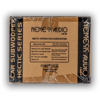 Nemesis Audio NA-6.5H V.2 6.5″ High Performance 500W RMS Dual Voice Coil Car Subwoofer
